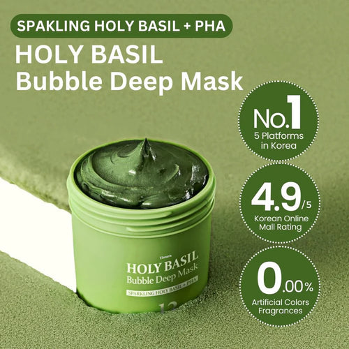 Holy Basil Bubble Deep Mask | Designed To Cleanse Pore Pollutants