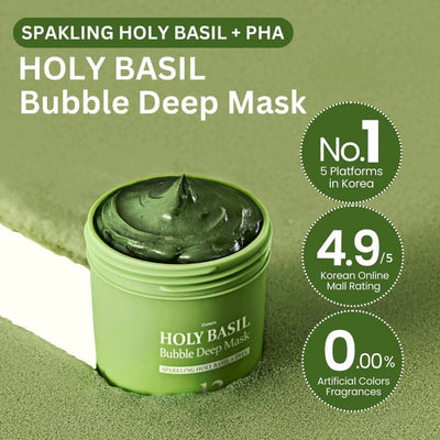 Holy Basil Bubble Deep Mask | Designed To Cleanse Pore Pollutants